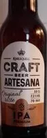 İçindeki şeker miktarı Cerveza Artesana IPA Premium