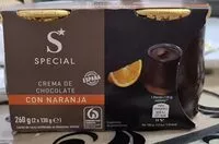 चीनी की मात्रा Crema de chocolate con naranja
