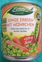 Zuckermenge drin Junge Erbsen mit Möhrchen