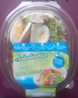 चीनी की मात्रा Crudités Thon Oeuf Sauce cocktail