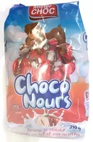 Suhkru kogus sees Choco Nours - Bonbons de chocolat fourrés au lait et aux noisettes