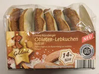 Suhkru kogus sees Goldora Feine Nürnberger Oblaten-Lebkuchen, natur