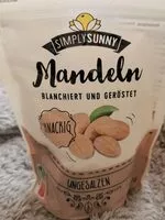 Sokerin määrä sisällä Mandeln blanchiert und geröstet