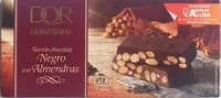Amount of sugar in Turrón chocolate negro con almendras