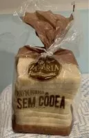 चीनी की मात्रा Pão de Forma sem Côdea
