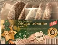 Suhkru kogus sees Pain d'épices de Nuremberg sur oublies