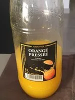 Amount of sugar in Jus oranges pressees