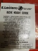 Quantité de sucre dans Bûche Nougat Cerise