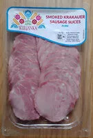 Quantité de sucre dans Smoked krakauer sausage slices