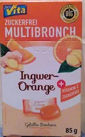 चीनी की मात्रा Multibronch Ingwer-Orange
