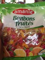 Amount of sugar in Bonbons fruités cœur liquide