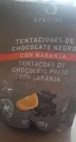 चीनी की मात्रा Tentaciones de chocolate negro con naranja