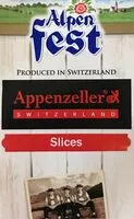 Amount of sugar in Appenzeller slices