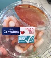 Produits de la mer snacks snacks sales crustaces crevettes queues de crevettes tapas