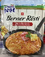 चीनी की मात्रा Berner Rösti with Smoked Bacon & Emmental Cheese