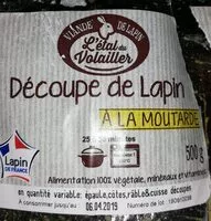 Cantidad de azúcar en Lapin à la moutarde
