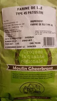 Sucre et nutriments contenus dans Moulin gheerbrant