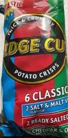 含糖量 Ridge cut potato crisps