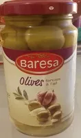Cantidad de azúcar en Glas Oliven grün gefüllt mit Knoblauch