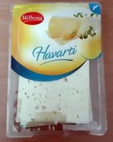 Sugar and nutrients in Havarti