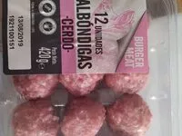 Sokerin määrä sisällä Albóndigas de cerdo