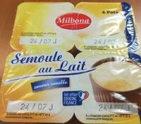 चीनी की मात्रा Semoule au lait saveur vanille