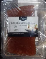 入っている砂糖の量 Carne de membrillo con naranja