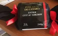 Cantidad de azúcar en Foie gras de canard entier au torchon