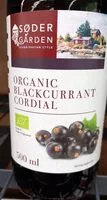 Sokerin määrä sisällä Organic blackcurrant cordial