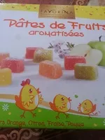 Suhkru kogus sees Pâtes de fruits aromatisées