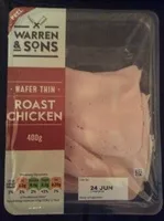 Cantidad de azúcar en wafer thin roast chicken