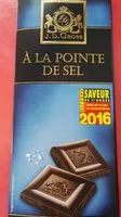 Quantité de sucre dans Chocolat noir à la pointe de sel