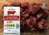 Amount of sugar in British beef lean diced steak
