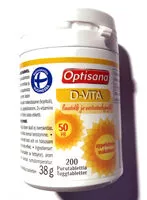 入っている砂糖の量 D-vita 50µg
