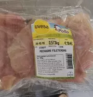 Cantidad de azúcar en Pechugas fileteadas