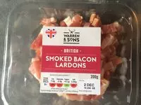 Cantidad de azúcar en Smoked bacon lardons