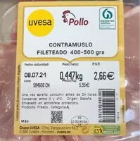 Cantidad de azúcar en Contramuslo fileteado