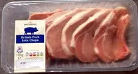 Amount of sugar in British pork loin chops