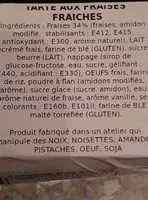İçindeki şeker miktarı Tarte au fraises