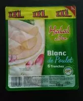 Sokerin määrä sisällä Blanc de poulet halal