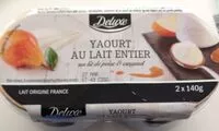 Sokerin määrä sisällä Yaourt brassé sur lit de poire & caramel