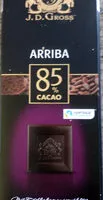 Suhkru kogus sees Chocolat noir - 85% cacao