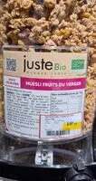 İçindeki şeker miktarı Muesli fruits du verger