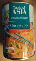 Zuckermenge drin Currysuppe Red Thai