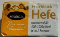 İçindeki şeker miktarı Frischback-Hefe