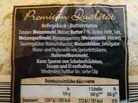 Zucker und Nährstoffe drin Monarc premium wefa