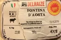Amount of sugar in Fontina D'Aosta