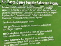 Quantité de sucre dans Tomate-Sahne-Sauce