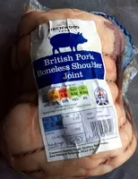 Amount of sugar in British pork boneless shoulder joint