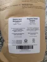 Cantidad de azúcar en Raisins Secs Sultana en vrac Bio